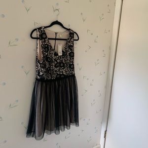 Francesca’s black Lacey dress